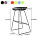 Contemporary Metal Counter Stool Plastic Low Back Furniture with Iorn 4 Legs