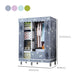 Steel Wardrobe Closet with Legs Modern Wardrobe Cabinet for Home Clearhalo 'Armoires & Wardrobes' 'armoires_wardrobes' 'Bedroom Furniture' 'furn' 'furn_armoires_wardrobes' 'Furniture' 1200x1200_d0b0a9d3-1356-4a53-9080-9d5215ad6294