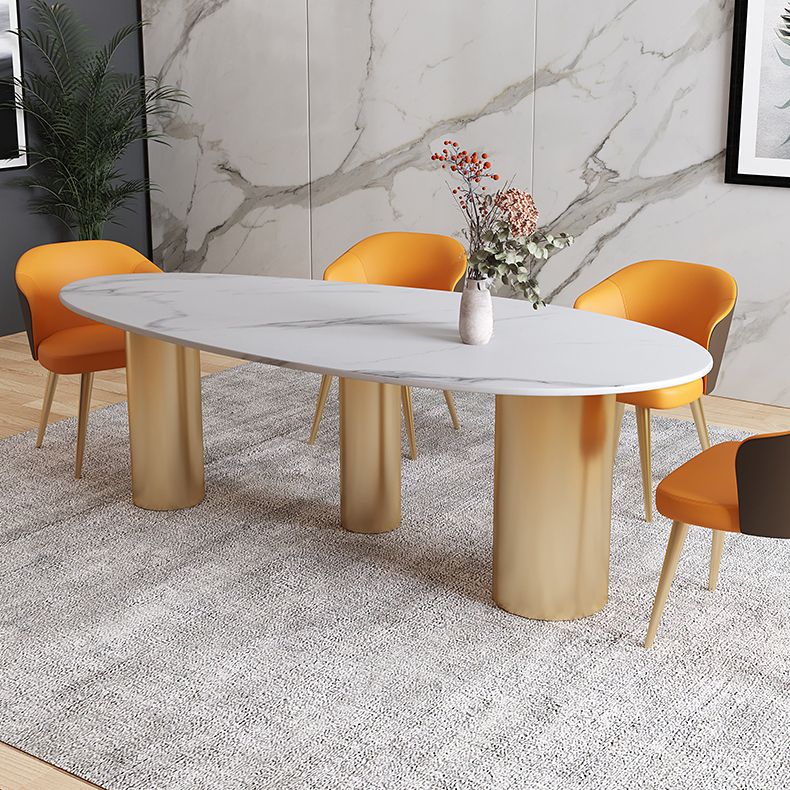 Sintered Stone Dining Table Traditional Luxury Table with Gold Frame Clearhalo 'Dining Tables & Seating' 'Dining Tables' 'dining_table' 'furn' 'furn_dining_table' 'Furniture' 'furniture_dining_table' 'Kitchen & Dining Furniture' 'kitchen' 'kitchen_dining_table' 1200x1200_d0b12e76-3313-46e4-aa3e-e4cdd26962de