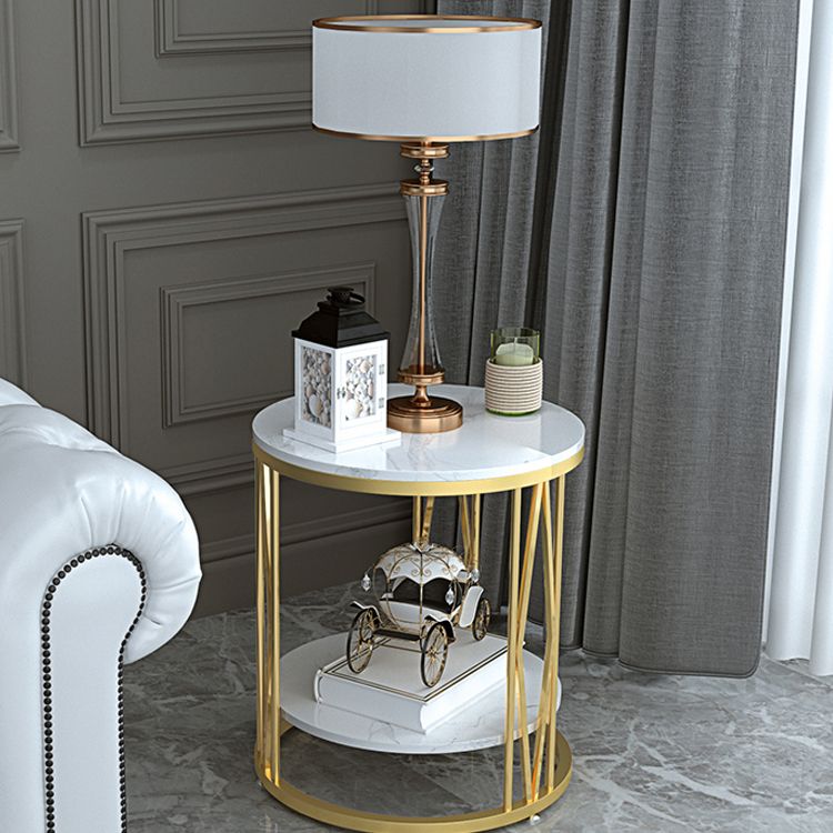 Pantalla de noche industrial de la mesa del estante inferior soporte de noche para dormitorio