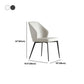 Sillas de comedor de cuero minimalistas sólidos sillón de comedor sin brazo