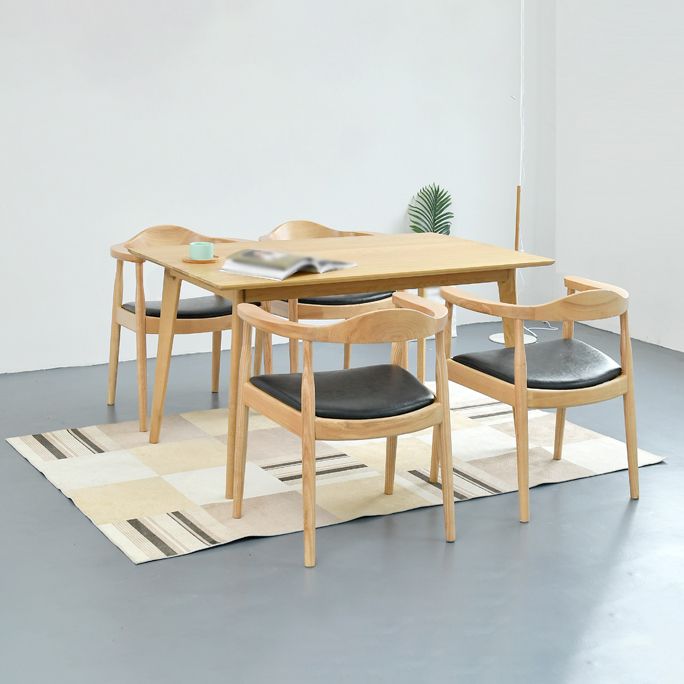 Modern Dining Chair 20'' Wide Open Arm Chair with 4 Wood Legs for Home Use Clearhalo ' kitchen&dining_furn' 'Dining Chairs' 'Dining Tables & Seating' 'dining_chair' 'furn' 'furn_dining_chair' 'Furniture' 'furniture_dining_chair' 'Kitchen & Dining Furniture' 'kitchen' 1200x1200_d0b6107e-bd19-4d18-9502-fbe20370a407