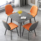Modern Sintered Stone Dinner Table 4 Legs 31.2" Dining Table with Black Frame Clearhalo ' dining_table' 'Dining Tables & Seating' 'Dining Tables' 'furn' 'furn_dining_table' 'Furniture' 'furniture_dining_table' 'Kitchen & Dining Furniture' 'kitchen&dining_furn' 'kitchen' 'kitchen_dining_table' 1200x1200_d0b712a4-0238-436f-9444-b40e4633864b