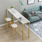 Glam Style 1/2/3 Pieces Bar Table Set Rectangle Bar Table with Metal High Stools for Home Clearhalo 'Bar Furniture' 'furn' 'furn_home_bar_bar_sets' 'Furniture' 'Home Bars & Bar Sets' 'home_bar_bar_sets' 'Kitchen & Dining Furniture' 1200x1200_d0b7980c-f996-439c-9761-88e600d07629