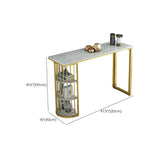 Glam Stone Bar Table Golden Base Storable Table for Living Room Clearhalo 'Bar Furniture' 'Bar Tables' 'bar_tables' 'furn' 'furn_bar_tables' 'Furniture' 'Kitchen & Dining Furniture' 1200x1200_d0b7ed02-f1f8-40c9-b3ba-28b3766903fc