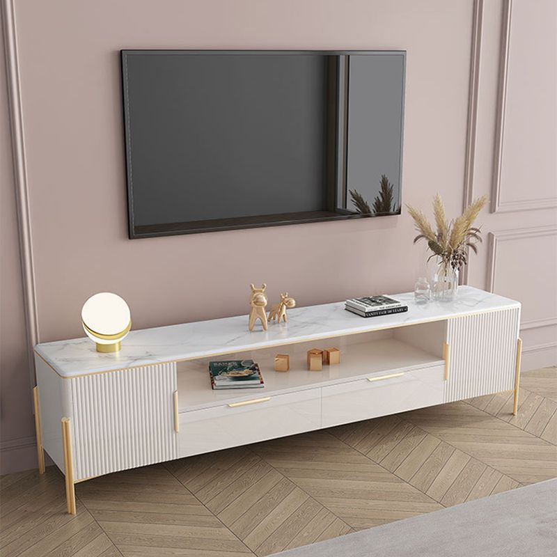 Glam Stone Stand Console Drawers Included Media Console with Legs Clearhalo 'furn' 'furn_tv_stands_entertainment_centers' 'Furniture' 'Living Room Furniture' 'TV Stands & Entertainment Centers' 'TV Stands & Media Storage Furniture' 'tv_stands_entertainment_centers' 1200x1200_d0b85e1e-3acb-41f8-893c-0e6fa4cfd4de