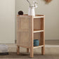 15" Wide Side Table 4 Legs Solid Wood Accent Side Table with Storage