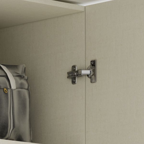 Wood Wardrobe Cabinet with Shelves Hinged Wardrobe Armoire for Home