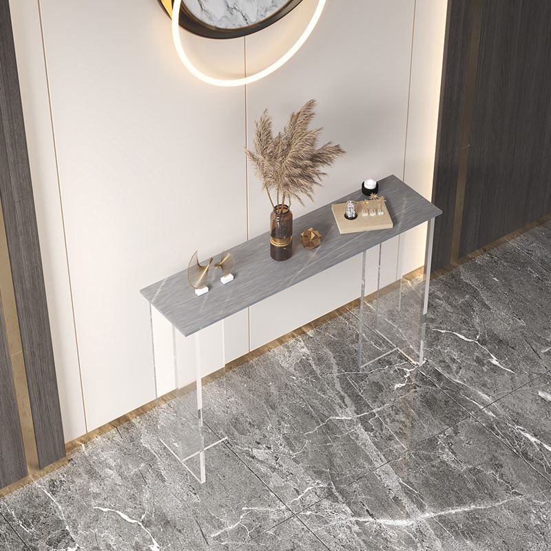 Tavolo di accento rettabgle moderno con base acrilica chiara per Hall