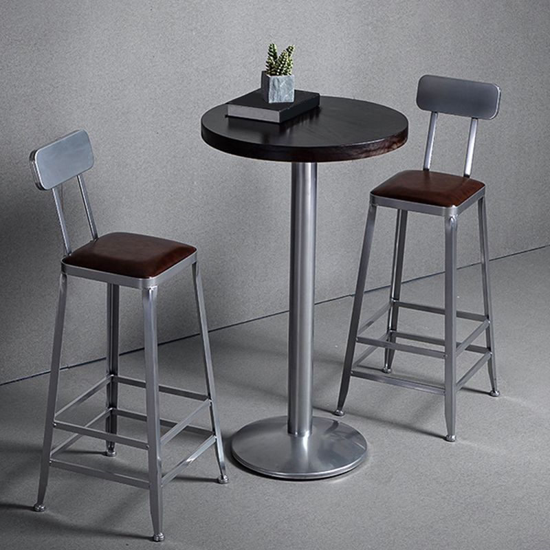 Faux Leather Dining Stools Armless Bar Stools with Metal Base Clearhalo 'Bar Furniture' 'Bar Stools' 'bar_stools' 'furn' 'furn_bar_stools' 'Furniture' 'Kitchen & Dining Furniture' 1200x1200_d0be1dce-b394-4f8b-a9a6-0b64f6da1658