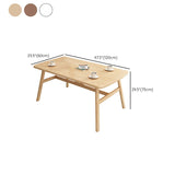 Contemporary Rectangular Dining Table with Trestle for 2-4 People