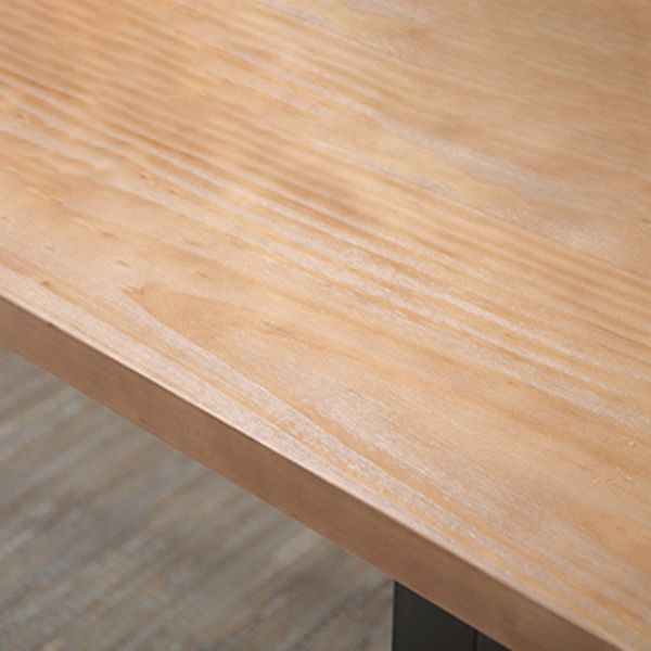 Rectangle Double Base Dining Table Industrial Wood Table for Kitchen Clearhalo 'Dining Tables & Seating' 'Dining Tables' 'dining_table' 'furn' 'furn_dining_table' 'Furniture' 'Kitchen & Dining Furniture' 1200x1200_d0c3b013-1860-49b2-b6ae-55d159d84053