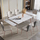 Extendable 1/4/5/7 Pieces Dining Set Sintered Stone Dining Table Set with Chairs Clearhalo 'Dining Room Sets' 'Dining Tables & Seating' 'dining_room_set' 'furn' 'furn_dining_room_set' 'Furniture' 'furniture_dining_room_set' 'Kitchen & Dining Furniture' 'kitchen&dining_furn' 'kitchen' 1200x1200_d0c4d5eb-0075-4cff-b0cd-4f6441d77f24