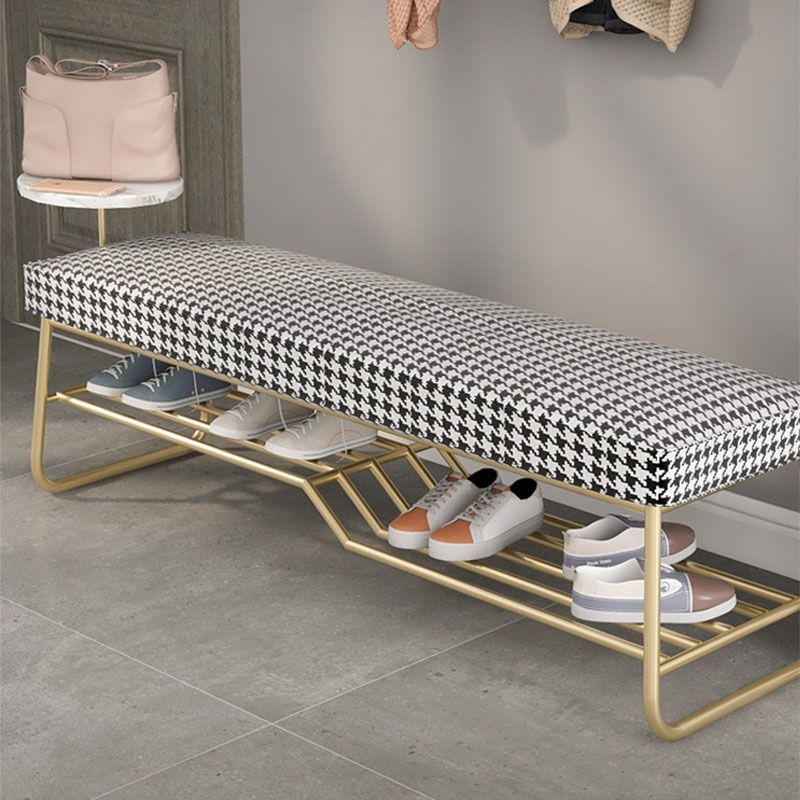 Glam Rectangle Seating Bench Cushioned Shoe Storage Entryway and Bedroom Bench Clearhalo 'Benches' 'Chairs & Seating' 'furn' 'furn_benches' 'Furniture' 'Living Room Furniture' 1200x1200_d0c5b2ed-725a-43f1-996d-bcb601dd1acf