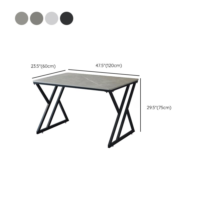 Industrial Rectangular Writing Desk Marble Office Desk with Metal Legs Clearhalo 'furn' 'furn_office_desk' 'Furniture' 'Office Desks' 'Office Furniture' 'office_desk' 1200x1200_d0c6433e-df06-4913-aeeb-7df2a202dbe2