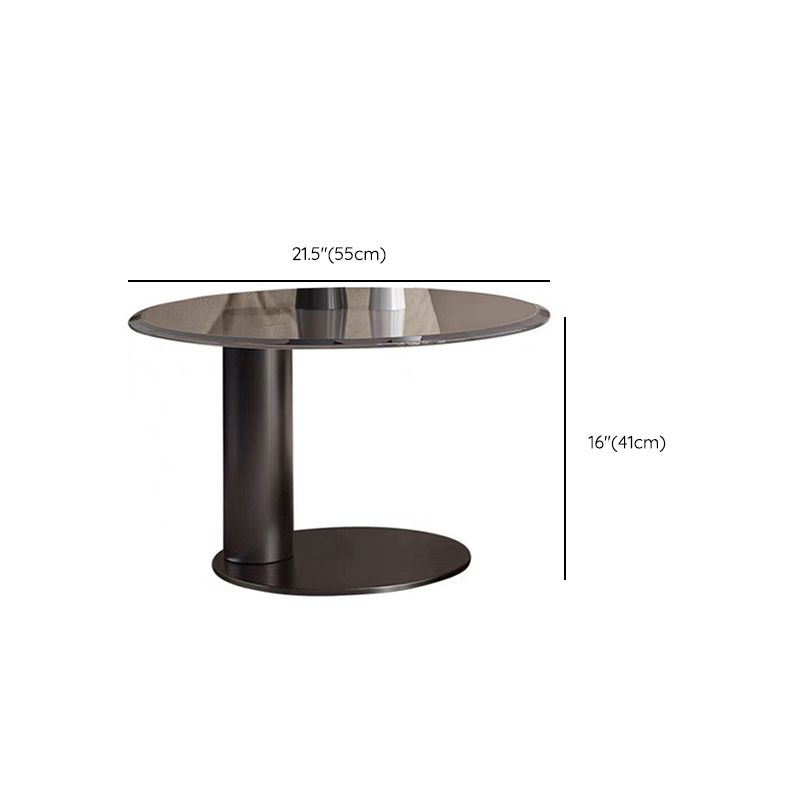 Modern Round Wood Single Coffee Table Pedestal Bunching Tables Clearhalo 'Coffee & Accent Tables' 'Coffee Tables' 'coffee_tables' 'furn' 'furn_coffee_tables' 'Furniture' 'Living Room Furniture' 1200x1200_d0c6584a-c9bf-401f-bdda-7d565ed0ab98