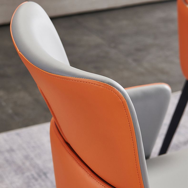 Sedie in stile contemporaneo sedie a braccio per cucina con gambe metalliche