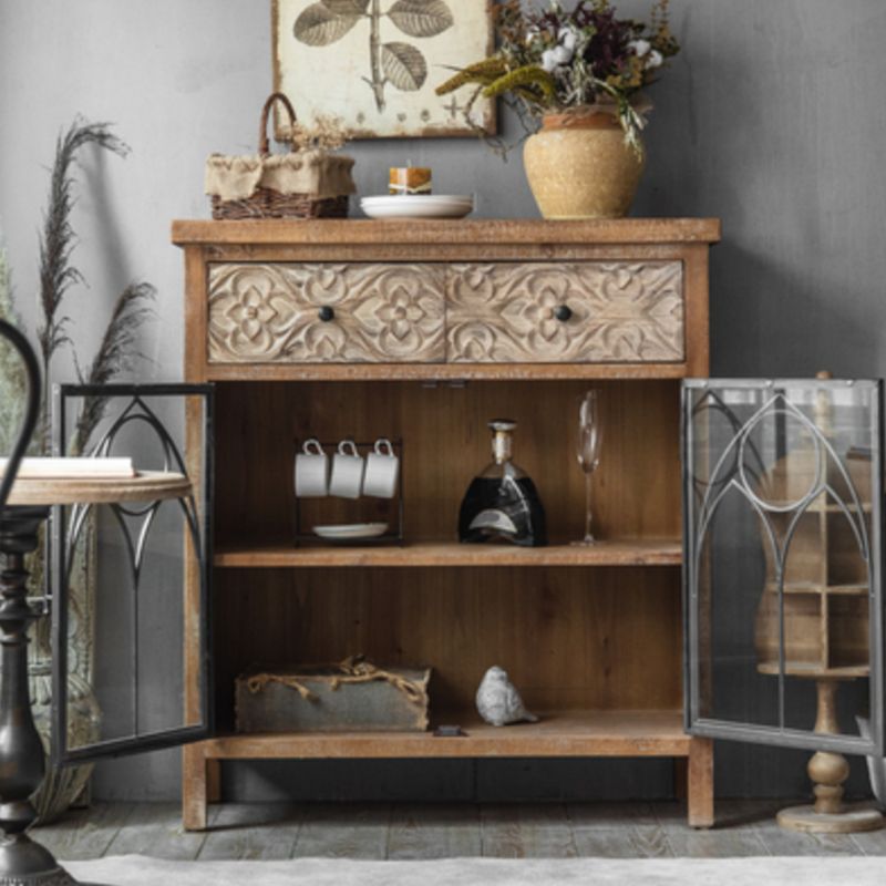 Solid Wood Curio Cabinet Traditional Glass Doors Display Stand Clearhalo 'Display & China Cabinets' 'display_china_cabinets' 'furn' 'furn_display_china_cabinets' 'Furniture' 'Kitchen & Dining Furniture' 1200x1200_d0c78746-7274-4ee8-843d-3d623810cfaa