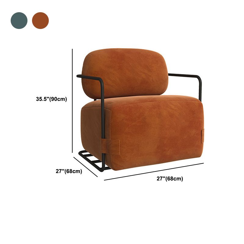 26.77" Wide Metal Arm Chair Velvet Accent Armchair for Bedroom Clearhalo 'Accent Chairs' 'accent_chairs' 'Chairs & Seating' 'furn' 'furn_accent_chairs' 'Furniture' 'Living Room Furniture' 1200x1200_d0c862d4-b1c1-47d9-96c7-18bd6e21c5cc