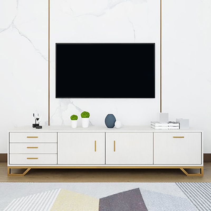 Glam TV Media Stand 16" W Wood Enclosed Storage TV Stand Console with Drawers Clearhalo 'furn' 'furn_tv_stands_entertainment_centers' 'Furniture' 'Living Room Furniture' 'TV Stands & Entertainment Centers' 'TV Stands & Media Storage Furniture' 'tv_stands_entertainment_centers' 1200x1200_d0c89411-0bf1-4c79-ab80-8cce7fe89a8b
