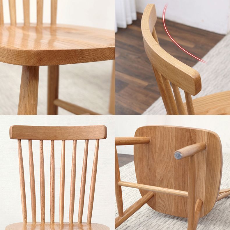 Modern Kitchen Wood Square Dining Chair Windsor Back Side Chair for Home Use Clearhalo ' kitchen&dining_furn' 'Dining Chairs' 'Dining Tables & Seating' 'dining_chair' 'Furniture' 'furniture_dining_chair' 'Kitchen & Dining Furniture' 'kitchen' 1200x1200_d0c8ee5e-e65b-4abb-ac99-a7a3df86e2a3
