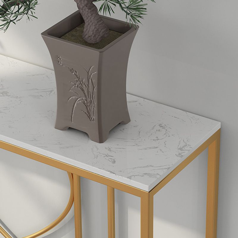 Tavolo di accento della console di cavalletto con rettangolo bianco per sala