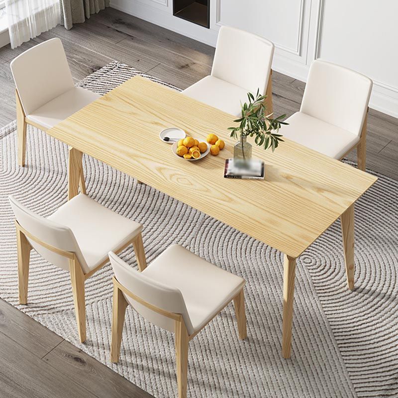 4-foot Solid Wood Table Rectangle Modern Fixed Dinner Room Kitchen Table Clearhalo 'Dining Tables & Seating' 'Dining Tables' 'dining_table' 'furn' 'furn_dining_table' 'Furniture' 'furniture_dining_table' 'Kitchen & Dining Furniture' 'kitchen' 'kitchen_dining_table' 1200x1200_d0cc0f6c-c01b-45cd-88e3-e70f84726a28