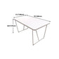 Rectangle Shape Luxury Dining Table White Sled Base Table with Solid Wood Clearhalo ' dining_table' 'Dining Tables & Seating' 'Dining Tables' 'furn' 'furn_dining_table' 'Furniture' 'furniture_dining_table' 'Kitchen & Dining Furniture' 'kitchen&dining_furn' 'kitchen' 'kitchen_dining_table' 1200x1200_d0ccb3e1-3ed5-41d5-82be-d2dd8852b689