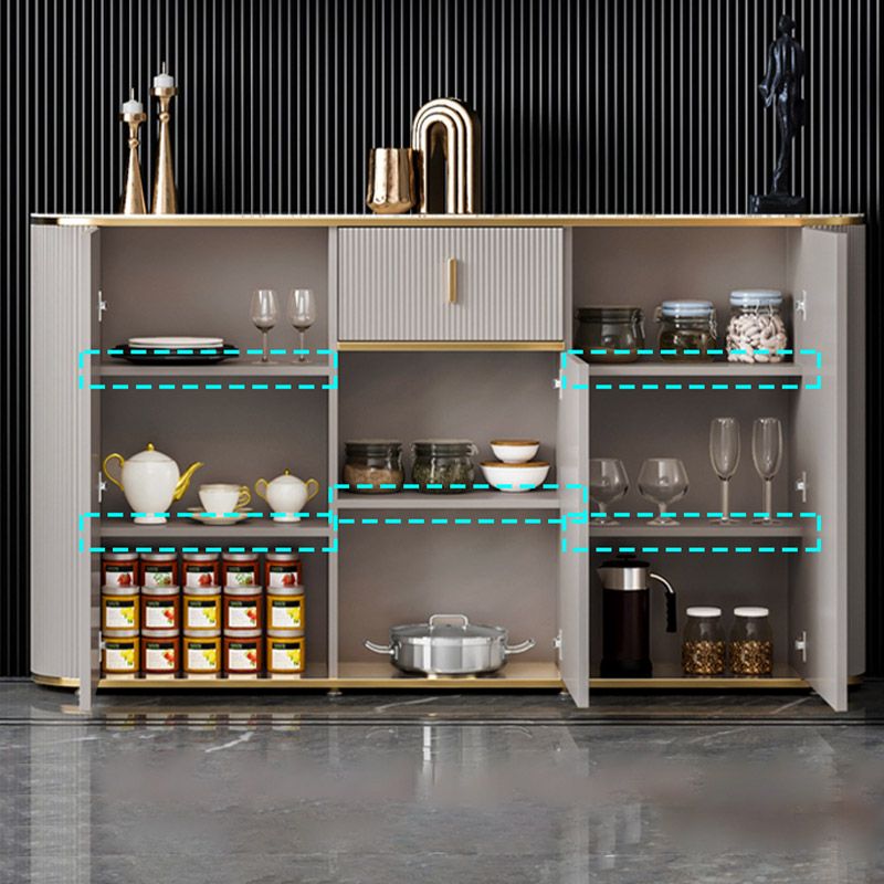 Glamstil Stone Top Sideboard Engineered Wood Side Board für Wohnzimmer