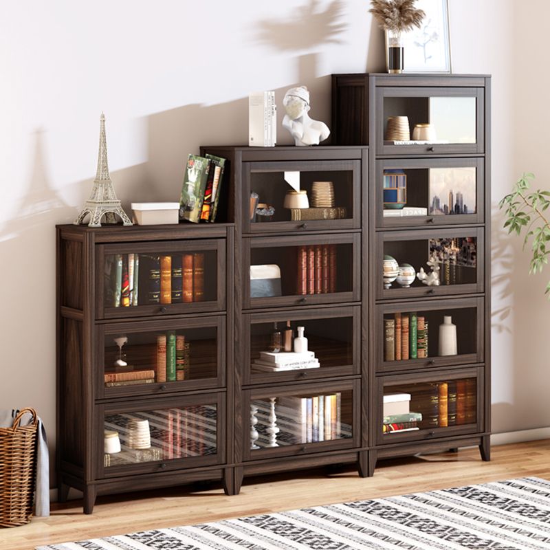 Contemporary Manufactured Wood Vertical Bookcase with Glass Doors Clearhalo 'Bookcases' 'furn' 'furn_bookcases' 'Furniture' 'furniture_bookcases' 'kitchen' 'kitchen_bookcases' 'Living Room Furniture' 'Office Furniture' 1200x1200_d0cda507-e481-433d-9176-e145a77dc703