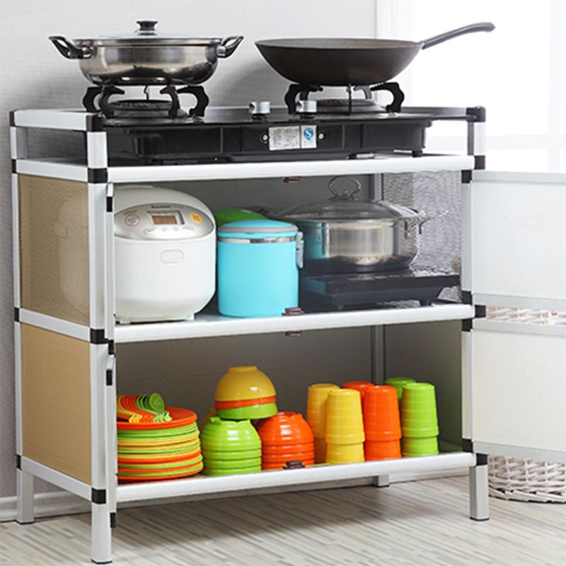 Modern Metal Sideboard Tempered Glass Doors Cabinets Server for Dining Room Clearhalo 'buffet_sideboard' 'Buffets & Sideboards' 'furn' 'furn_buffet_sideboard' 'Furniture' 'Kitchen & Dining Furniture' 1200x1200_d0cfb73a-87a5-4eb0-89fa-b9a6b0ff0af3