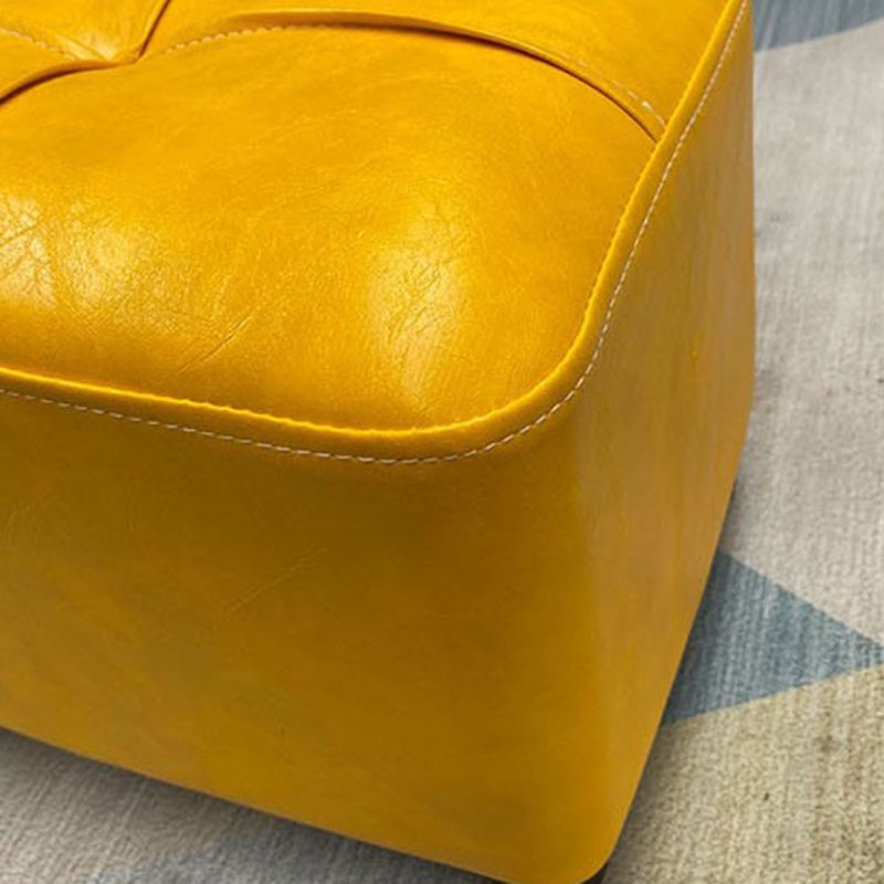 Modern Square Standard Faux Leather Solid Color Standard for Living Room Clearhalo 'furn' 'furn_ottomans_poufs' 'Furniture' 'Living Room Furniture' 'Ottomans & Poufs' 'ottomans_poufs' 1200x1200_d0cfd9f8-89e3-4e56-80fb-51aac0f875b4