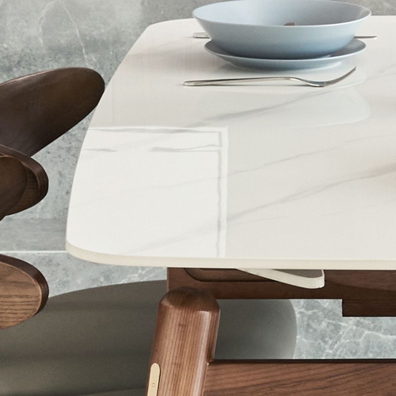 Modern Dining Round Table Sintered Stone Table with 4 Legs for Home Clearhalo 'Dining Tables & Seating' 'Dining Tables' 'dining_table' 'furn' 'furn_dining_table' 'Furniture' 'Kitchen & Dining Furniture' 1200x1200_d0d177eb-1432-449a-9abd-fee66bb86d33