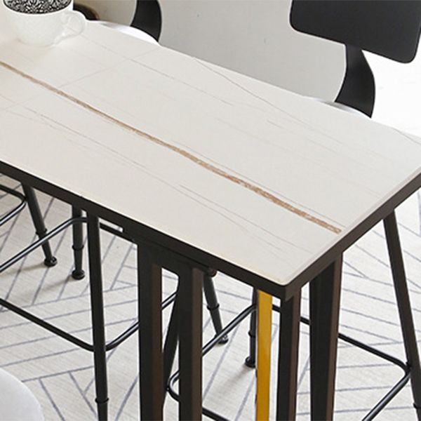Industrial Sintered Stone Bar Table Dining Table for Kitchen Living Room Clearhalo 'Bar Furniture' 'Bar Tables' 'bar_tables' 'furn' 'furn_bar_tables' 'Furniture' 'Kitchen & Dining Furniture' 1200x1200_d0d2fec0-002e-4951-91c6-809ad0e3a8f3