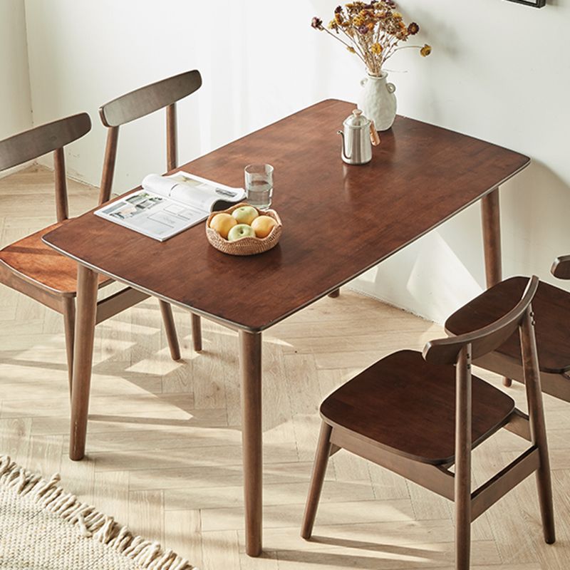 Modern Style Solid Wood Dining Table Rectangle Table with 4 Legs for Home Clearhalo ' dining_table' 'Dining Tables & Seating' 'Dining Tables' 'furn' 'furn_dining_table' 'Furniture' 'furniture_dining_table' 'Kitchen & Dining Furniture' 'kitchen&dining_furn' 'kitchen' 'kitchen_dining_table' 1200x1200_d0d30e3b-6981-423a-a30a-61cc0849f8ba