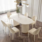 Glam 1/2/5/6/7 Pieces Dining Set Oval Sintered Stone Dining Table Set for Dining Areas Clearhalo 'Dining Room Sets' 'Dining Tables & Seating' 'dining_room_set' 'furn' 'furn_dining_room_set' 'Furniture' 'furniture_dining_room_set' 'Kitchen & Dining Furniture' 1200x1200_d0d3e08a-7bf9-4707-9f3b-05ece37be12f