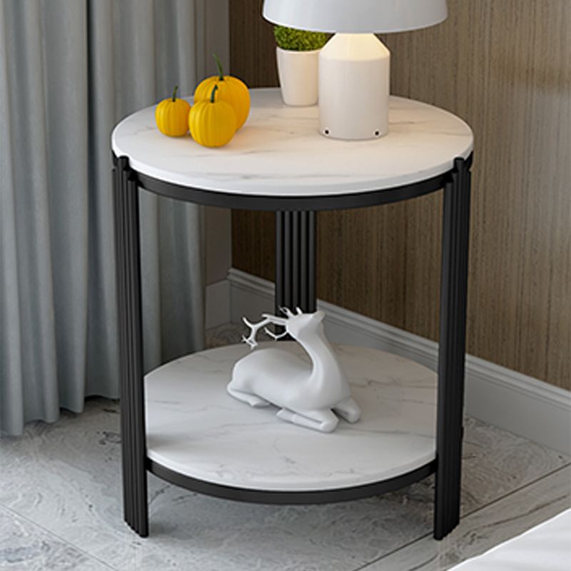 Table de coin à ardoise minimaliste 3 jambes Table de l'extrémité latérale avec stockage