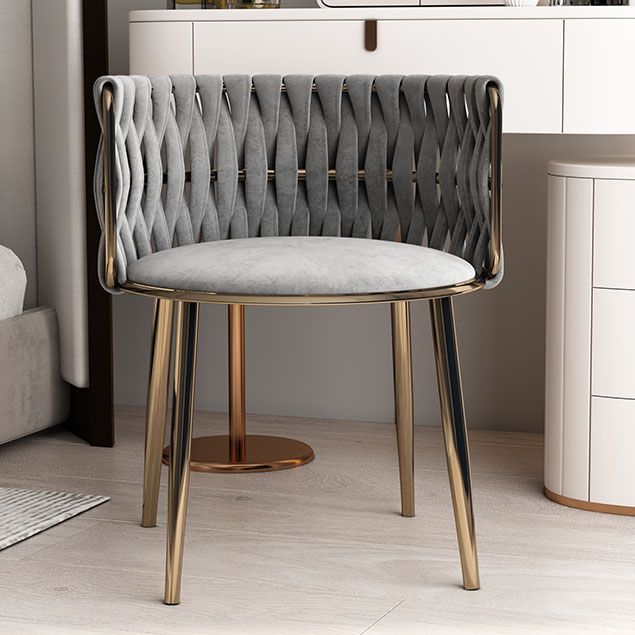 Scandinavian Armless Solid Back Chair Upholstered Fabric Dining Side Chair Clearhalo 'Dining Chairs' 'Dining Tables & Seating' 'dining_chair' 'furn' 'furn_dining_chair' 'Furniture' 'furniture_dining_chair' 'Kitchen & Dining Furniture' 1200x1200_d0d4470d-b60a-4823-a107-f7ec32f1a67e