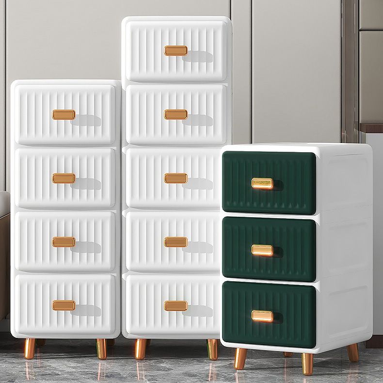 Cabinet de rangement en plastique mate en plastique armoire contemporaine avec des jambes métalliques