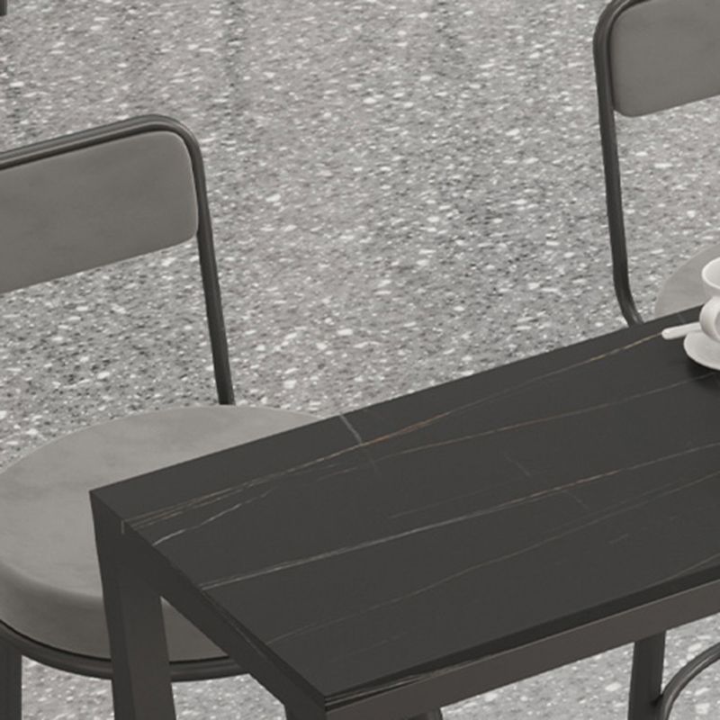 Mesa rectangular con altura de barra, mesa de pub con base metálica para uso en patio