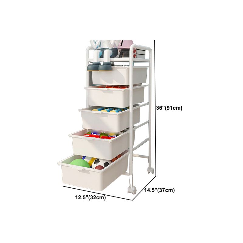 Contemporary Etagere Metal Book Shelf Vertical Shelves Included Shelf Bookcase for Home