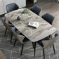 Industrial Standard Sintered Stone Dining Table Kitchen Rectangle Dining Table with 4 Legs Base Clearhalo ' dining_table' 'Dining Tables & Seating' 'Dining Tables' 'furn' 'furn_dining_table' 'Furniture' 'furniture_dining_table' 'Kitchen & Dining Furniture' 'kitchen&dining_furn' 'kitchen' 'kitchen_dining_table' 1200x1200_d0db7f30-959f-4912-be47-edab3f96c486