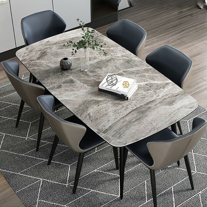 Industrial Standard Sintered Stone Dining Table Kitchen Rectangle Dining Table with 4 Legs Base Clearhalo ' dining_table' 'Dining Tables & Seating' 'Dining Tables' 'furn' 'furn_dining_table' 'Furniture' 'furniture_dining_table' 'Kitchen & Dining Furniture' 'kitchen&dining_furn' 'kitchen' 'kitchen_dining_table' 1200x1200_d0db7f30-959f-4912-be47-edab3f96c486