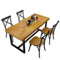 Industrial 1/3/5 Pieces Dining Set Rectangle Wood Dining Table for Dining Room Cafe