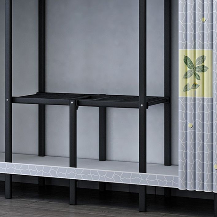 Contemporary Wardrobe Closet with Legs Steel Wardrobe Armoire for Home Clearhalo 'Armoires & Wardrobes' 'armoires_wardrobes' 'Bedroom Furniture' 'furn' 'furn_armoires_wardrobes' 'Furniture' 1200x1200_d0dd4175-66fd-4f0e-bc27-0b0459b134da