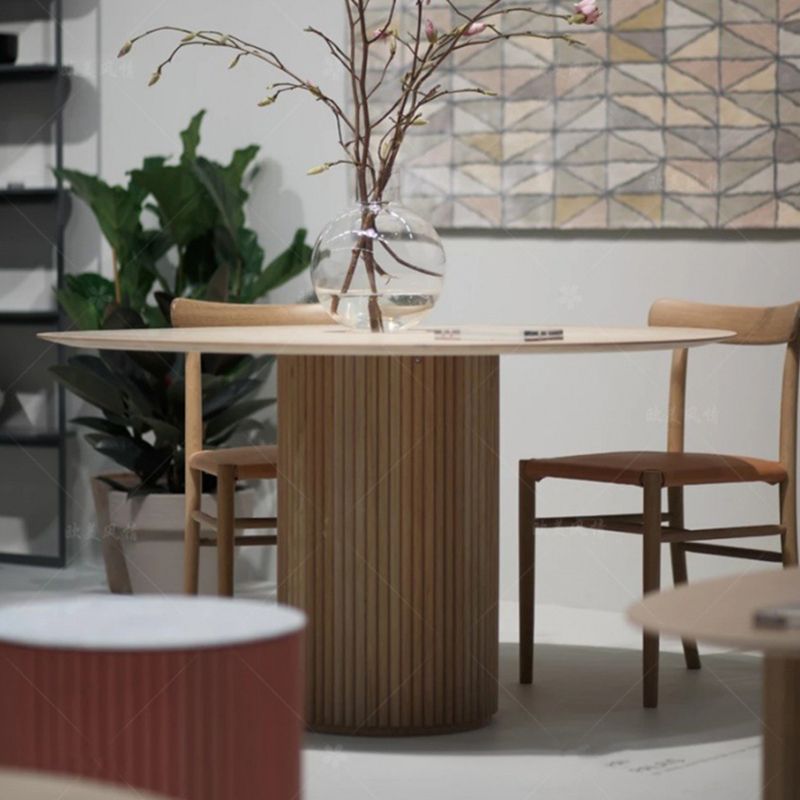 Modern White in Wood Counter Table Round Dining Table for Kitchen Clearhalo 'Dining Tables & Seating' 'Dining Tables' 'dining_table' 'furn' 'furn_dining_table' 'Furniture' 'Kitchen & Dining Furniture' 1200x1200_d0e0ae74-8d10-4d2e-9386-423b7e6ce593