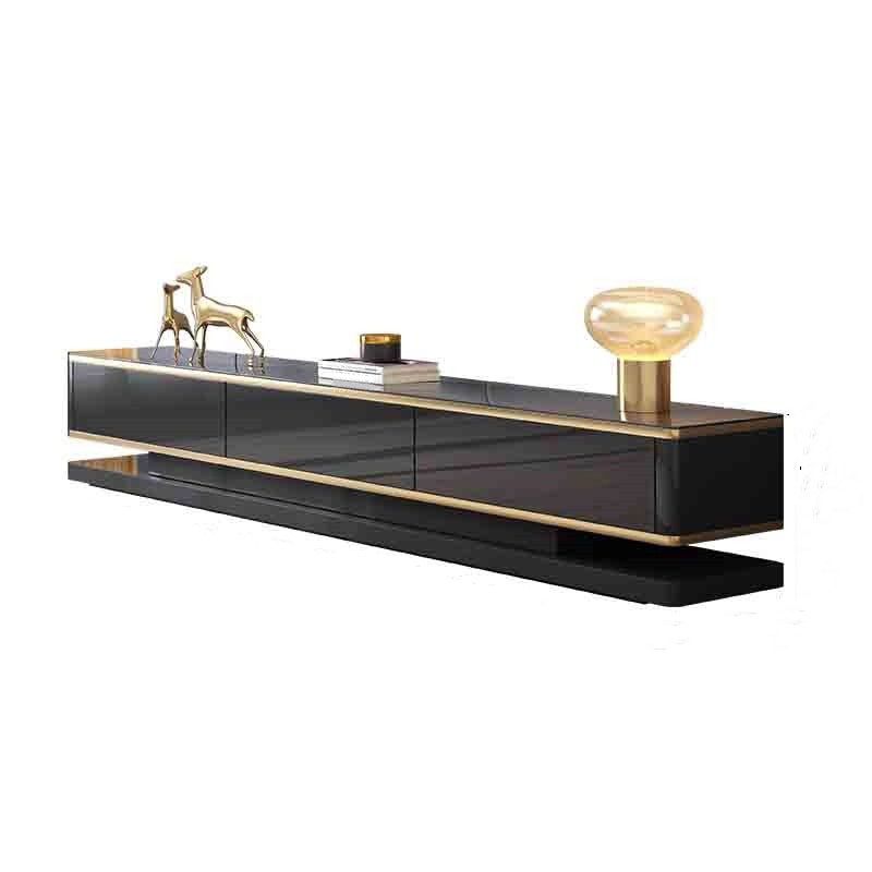 Glam Glass Stand Console Enclosed Storage Media Console with Drawers Clearhalo 'furn' 'furn_tv_stands_entertainment_centers' 'Furniture' 'Living Room Furniture' 'TV Stands & Entertainment Centers' 'TV Stands & Media Storage Furniture' 'tv_stands_entertainment_centers' 1200x1200_d0e22c19-a621-4223-95f5-4c470ca63247