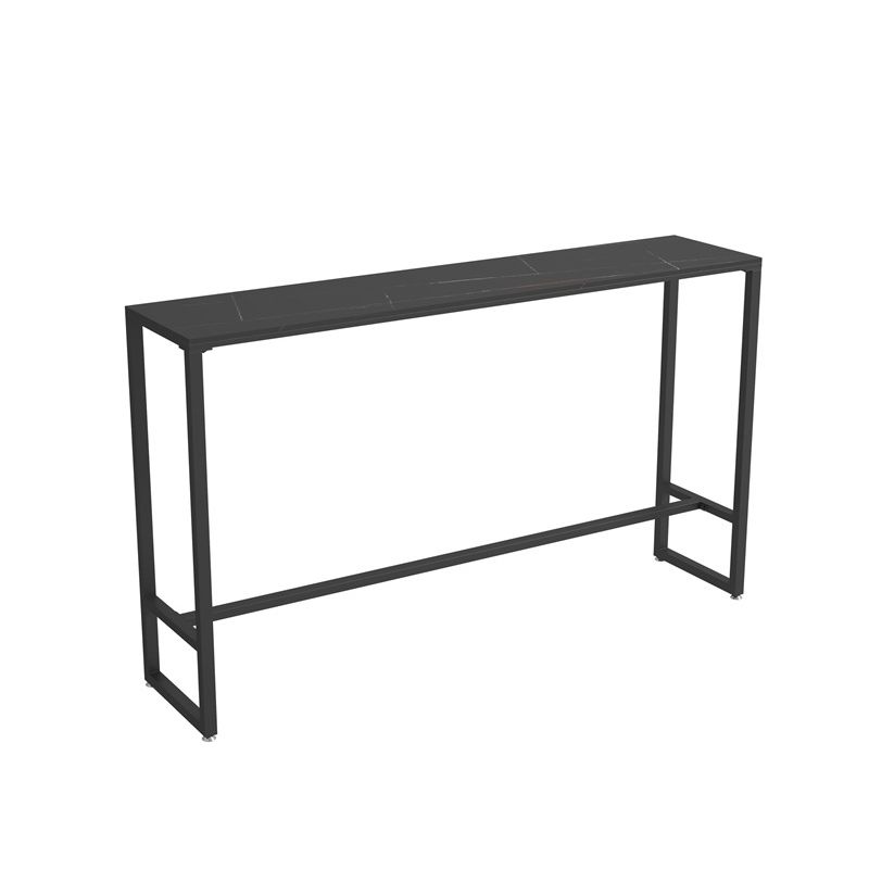 Stone Bar Dining Table Industrial Bar Dining Table with Black Base Clearhalo 'Bar Furniture' 'Bar Tables' 'bar_tables' 'furn' 'furn_bar_tables' 'Furniture' 'furniture_bar_tables' 'Kitchen & Dining Furniture' 1200x1200_d0e2a6e5-04fd-40c3-b976-72f00be99123