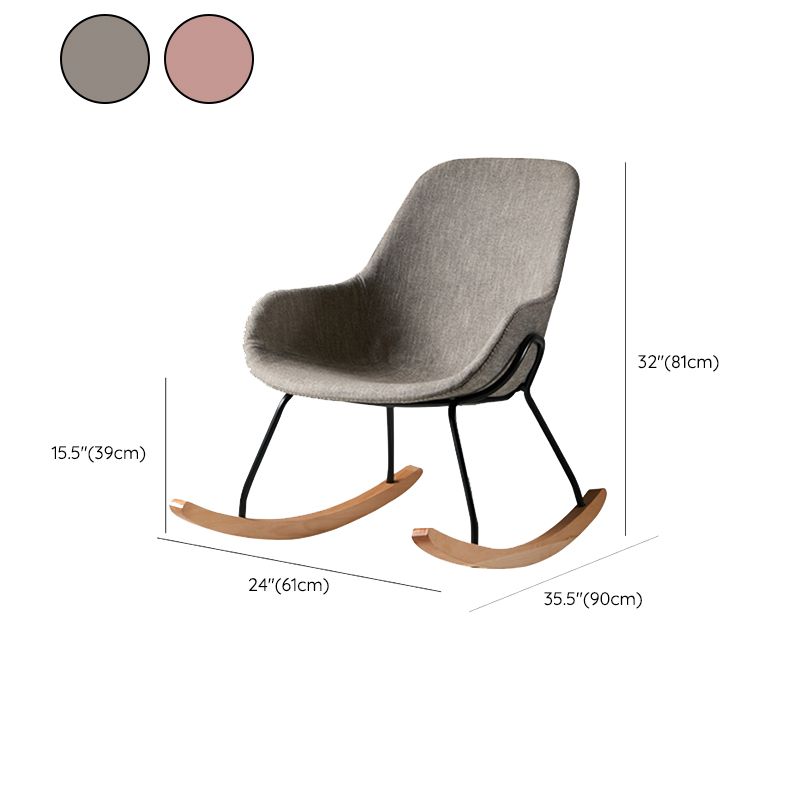 Linen Sled Base Chair 35.43" Wide Arms Included Chair with Black Legs