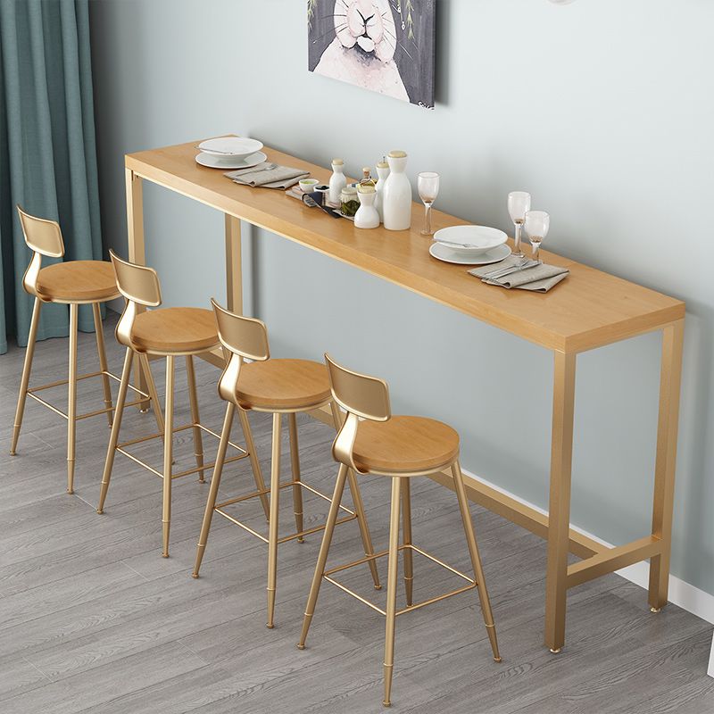 Contemporary Indoor Patio Bar Table Trestle Footrest Counter-height Pub Table Clearhalo 'Bar Furniture' 'Bar Tables' 'bar_tables' 'furn' 'furn_bar_tables' 'Furniture' 'furniture_bar_tables' 'Kitchen & Dining Furniture' 1200x1200_d0e49b1a-8ef8-4d52-8da9-46d5e2f8243b